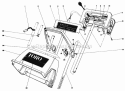 Handle Assembly Diagram and Parts List for 38000 1000001-1006870 - 1981 Lawn Boy Snow Blower